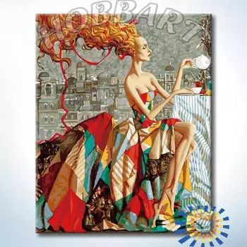 Картина по номерам «Чаепитие»