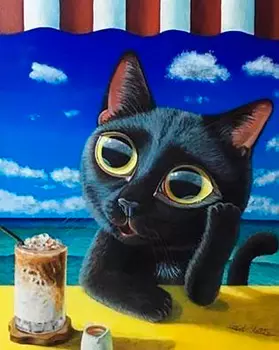 Картина по номерам «Черный котенок»