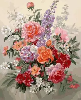 Картина по номерам «Цветочная фантазия»