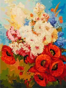 Картина по номерам «Цветочная мозаика»