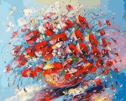 Картина по номерам «Цветочная палитра лета»