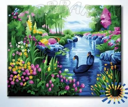 Картина по номерам «Цветущие берега»