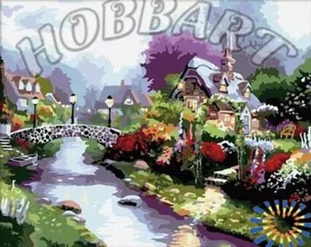 Картина по номерам «Цветущий городок»