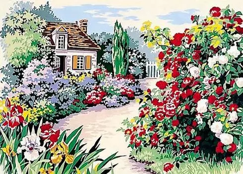 Картина по номерам «Цветущий сад»