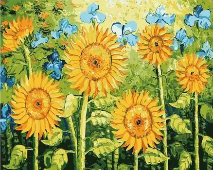 Картина по номерам «Цветы солнца»