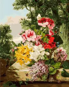 Картина по номерам «Цветы в корзинке»