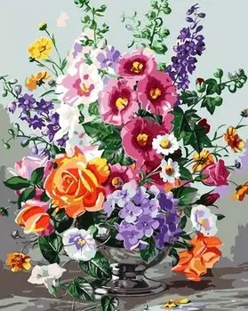 Картина по номерам «Цветы в вазе»