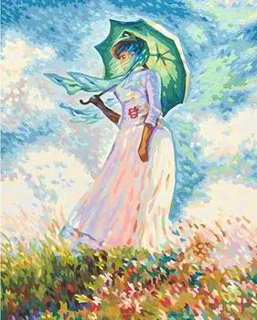 Картина по номерам «Дама с зонтиком» Клода Моне