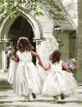 Картина по номерам «Девочки на свадьбе»