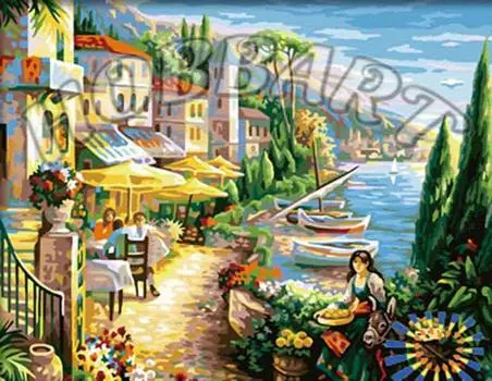 Картина по номерам «Девушка с осликом»