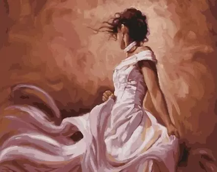 Картина по номерам «Девушка в белом»