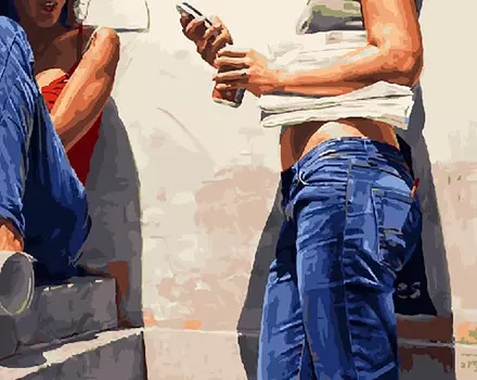 Картина по номерам «Девушки летним днем»