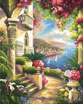 Картина по номерам «Дом у моря»