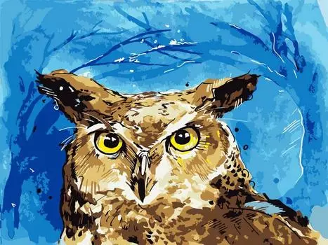 Картина по номерам «Филин»