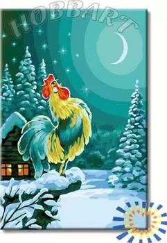 Картина по номерам «Голосистый петушок»