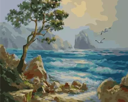 Картина по номерам «Голубая волна»