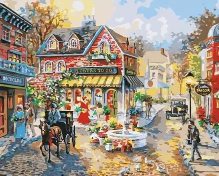 Картина по номерам «Городская площадь»