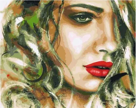 Картина по номерам «Горячая блондинка»