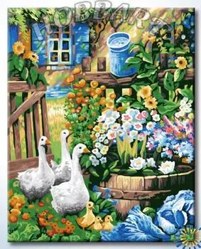 Картина по номерам «Гуси-Гуси»
