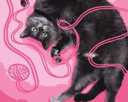 Картина по номерам «Игривый кот»