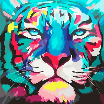 Картина по номерам «Изумрудный тигр»