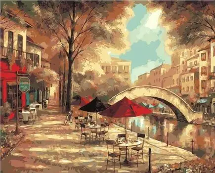 Картина по номерам «Кафе на набережной»