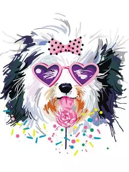 Картина по номерам «Карамельный йорк»