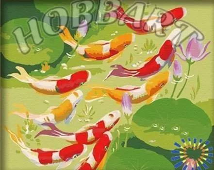 Картина по номерам «Карпы удачи»