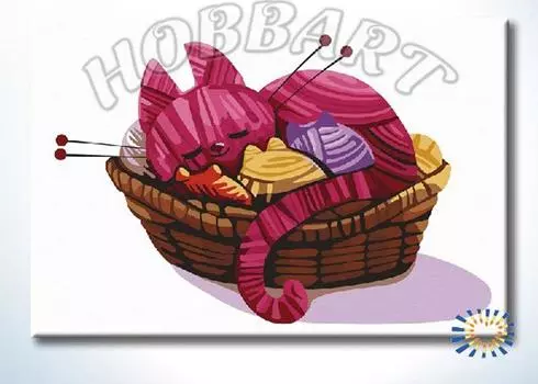 Картина по номерам «Клубочки»