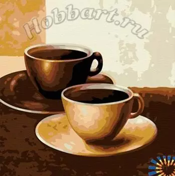 Картина по номерам «Кофейная пара»