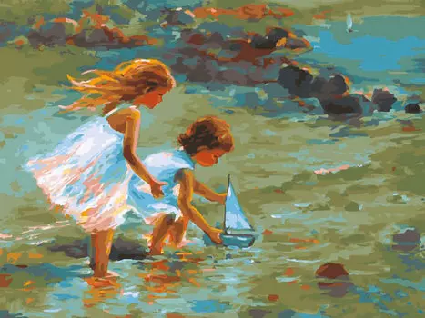 Картина по номерам «Кораблик»