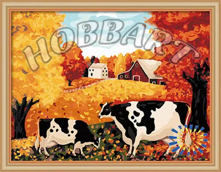 Картина по номерам «Коровы»