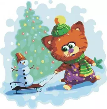 Картина по номерам «Котенок»