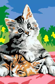 Картина по номерам «Котята»