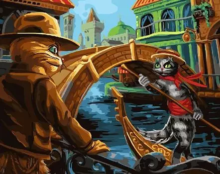 Картина по номерам «Коты»