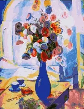 Картина по номерам «Круглые цветы»