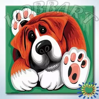 Картина по номерам «Лапы и нос. Душка»