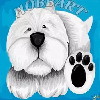 Картина по номерам «Лапы и носы: белый»