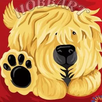 Картина по номерам «Лапы и носы: золотистый»