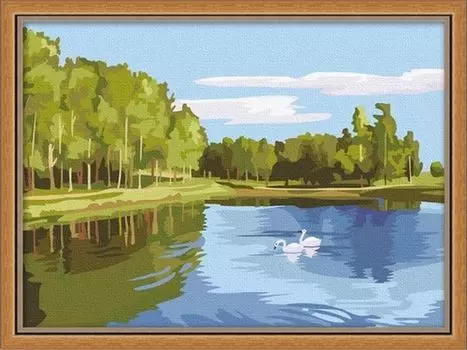 Картина по номерам «Лебединое озеро»