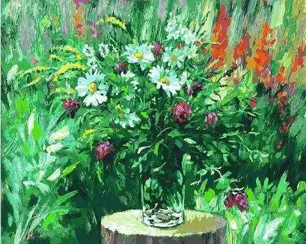 Картина по номерам «Лесные ромашки»