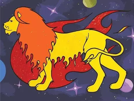 Картина по номерам «Лев»