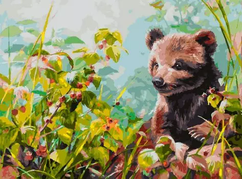 Картина по номерам «Любитель малины»