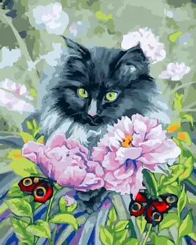 Картина по номерам «Любуясь бабочками»