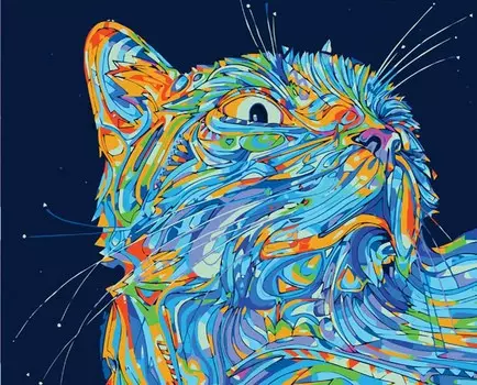 Картина по номерам «Лунный кот»