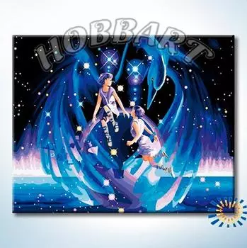 Картина по номерам «Магия знаков. Близнецы»