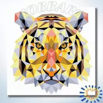 Картина по номерам «Мозаика: Хищный»