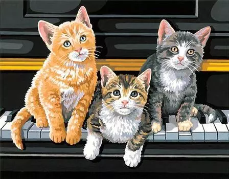 Картина по номерам «Музыкальное трио»