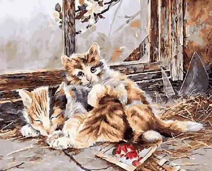 Картина по номерам «На чердаке»