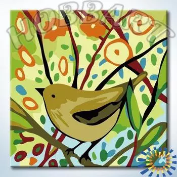 Картина по номерам «На цветущих ветках»